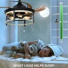 image:imageYITAHOME Retractable Ceiling Fan with Lights and Remote 36 Farmhouse Caged Industrial Wood Invisible Enclosed Fan with Quiet DC Reversible Motor 6Speeds 3 Bulbs for Kitchen Bedroom Living Room