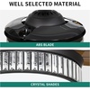 image:imageYITAHOME Retractable Ceiling Fan with Lights and Remote 42 Inch Crystal Chandelier Invisible Fan with Memory Function 3 Colors Changing 6Speed Quiet Motor  Black