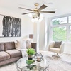 image:imageYITAHOME Tropical Ceiling Fans with Light and Remote 52 Inch Fan Light with Quiet Reversible Motor 3 Speed amp Lights Colors Changing Timer Palm Leaf Blades for OutdoorIndoor  Brass