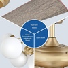 image:imageYITAHOME Tropical Ceiling Fans with Light and Remote 52 Inch Fan Light with Quiet Reversible Motor 3 Speed amp Lights Colors Changing Timer Palm Leaf Blades for OutdoorIndoor  Brass