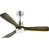 image:imageYITAHOME 52 Inch Ceiling Fan with Lights and Wall Switch Remote Industrial Wood Fan with Quiet Reversible 6 Speeds Motor Dimmable LED 3 Color Memory Function for Outdoor Indoor Silver amp Walnut