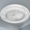 image:imageYITAHOME Bladeless Ceiling Fan with Light 20 Inch Modern Enclosed Chandelier Fan Dimmable 6 Speeds DC Motor Night Light Wind Cycle Low Profile Ceiling Fan for Small Space  White