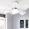 image:imageYITAHOME Ceiling Fans with Lights and Remote amp APP Control 26 Inch Low Profile Modern Fan with Dimmable Reversible DC Quiet Motor Flush Mount Indoor Outdoor Black Fan for Patio Kitchen Bedroom
