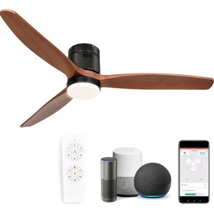 image:imageYITAHOME 52 Inch Low Profile Ceiling Fan with Light and Remote Flush Mount ceiling fan with Quiet DC Motor Smart Ceiling Fan Compatible with Alexa Reversible Airflow for Outdoor Indoor