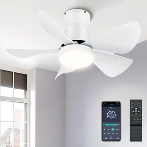image:imageYITAHOME Ceiling Fans with Lights and Remote amp APP Control 26 Inch Low Profile Modern Fan with Dimmable Reversible DC Quiet Motor Flush Mount Indoor Outdoor Black Fan for Patio Kitchen Bedroom