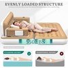 image:imageYITAHOME Queen Size Air Sofa Bed Mattress with Headboard and Pump  Brown  2in1 Convertible Bed amp Couch Armrest Cup Holders amp Storage Pouch 79x60 Air Mattress for Home Camping Guests