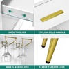 image:imageYITAHOME Sideboard Buffet Buffet Cabinet Storage Credenza wAdjustable Shelf Wine Glass Holder Drawers Modern White amp Gold Dresser 300 lbs Capacity for Living Room Kitchen Dining RoomModern
